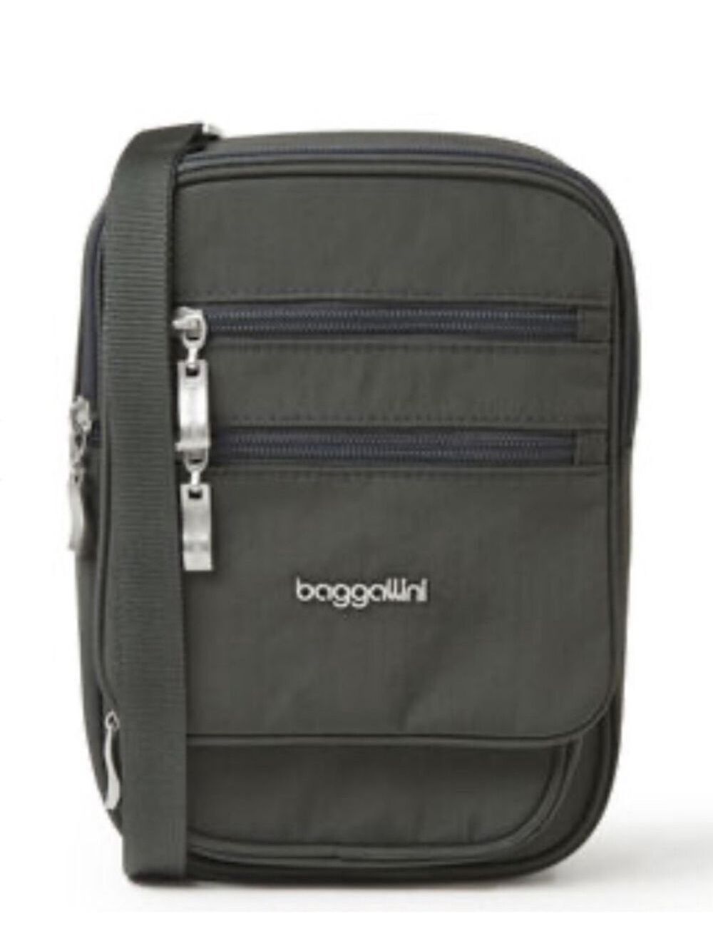 Baggallini RFID Journey Crossbody Bag in Charcoal Gray